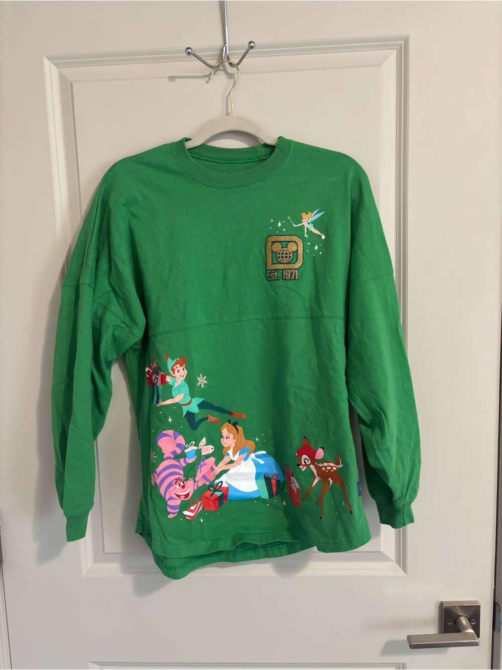 Disney Green Christmas Long-Sleeve Character Spirit Jersey